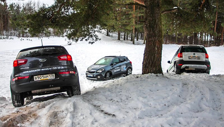 Тест-драйв Opel Mokka 1.8 4WD против Skoda Yeti 1.8 4WD и Kia Sportage 2.0 4WD: каждому свой удел